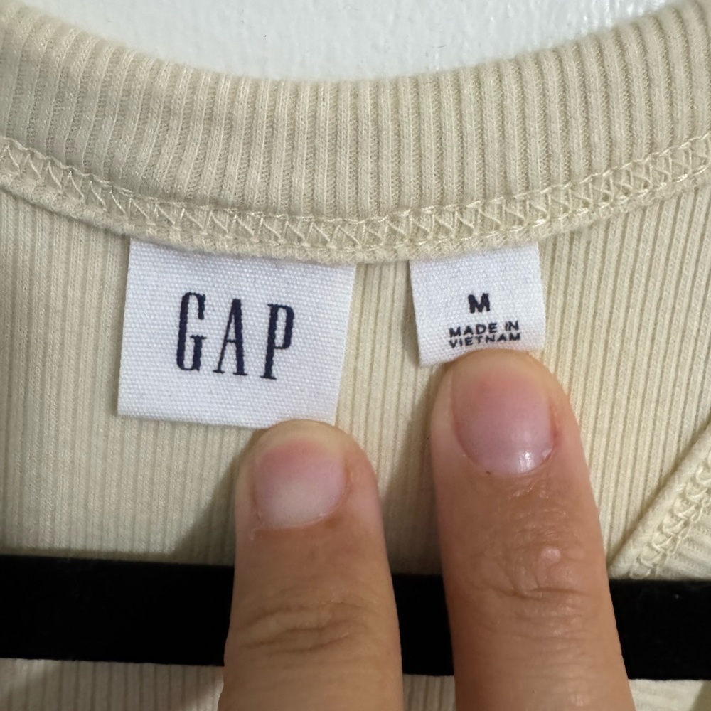 GAP Cream Sleeveless Casual Dress - Picture 2 of 3